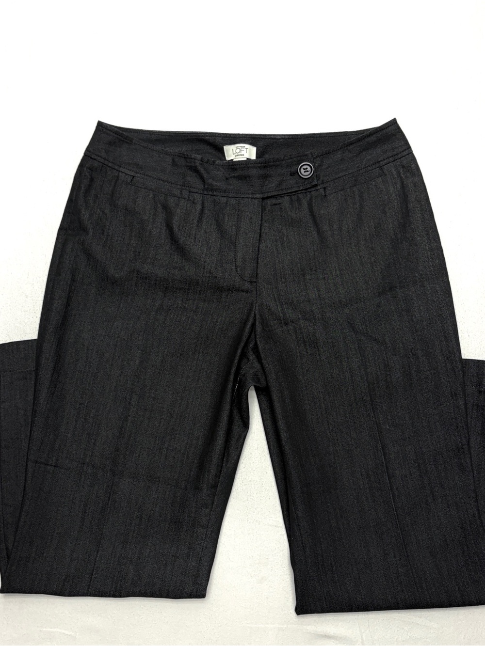 LOFT Julie Fit Wide Leg Trouser Pants Womens 14P Dark Blue Black